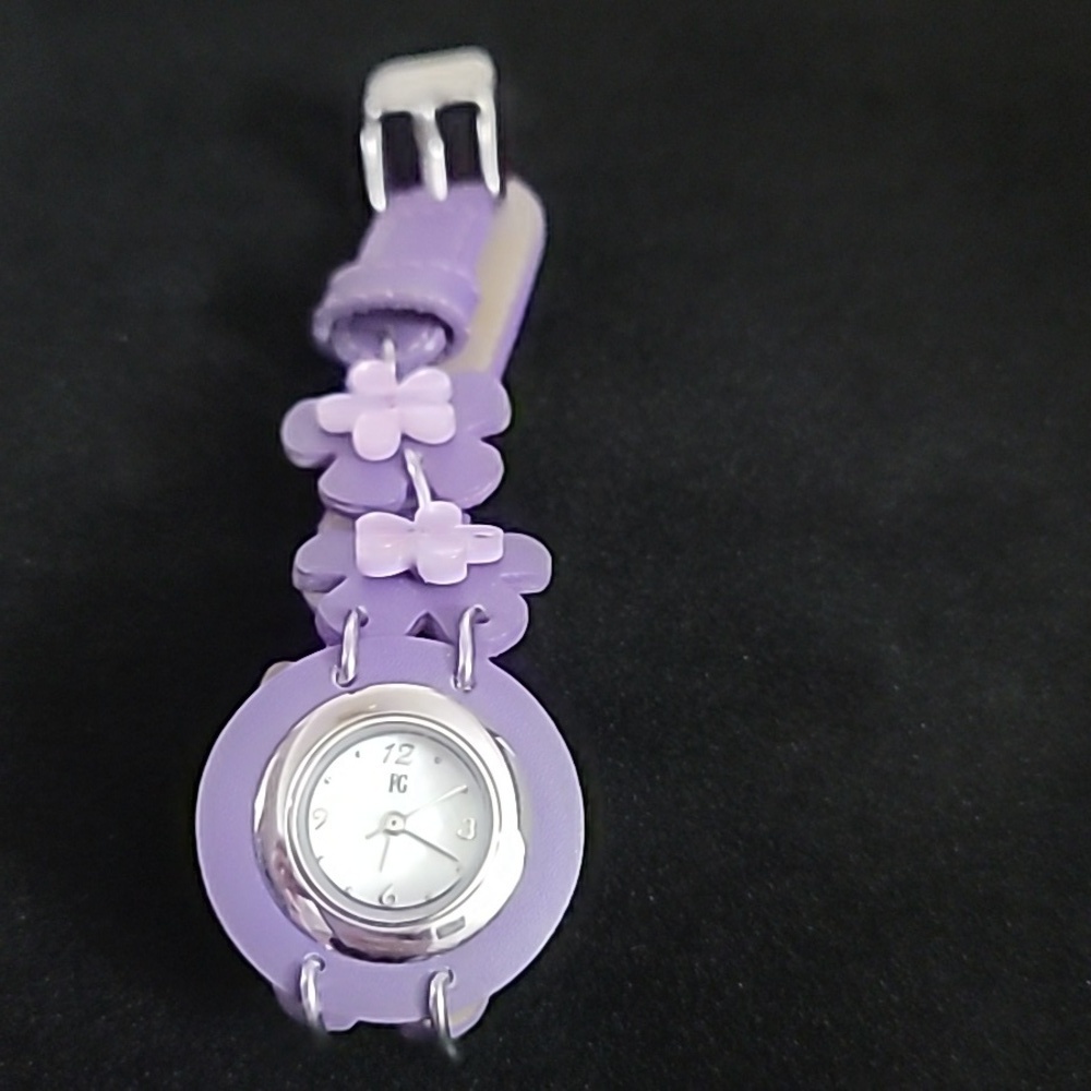 Kids / Womens Faded Glory Purple Floral Watch - Picture 3 of 6